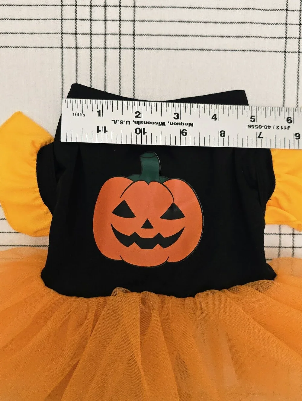 Dog Halloween Costume Dress Size S Black Orange Pumpkin Tutu Pet Apparel NWT